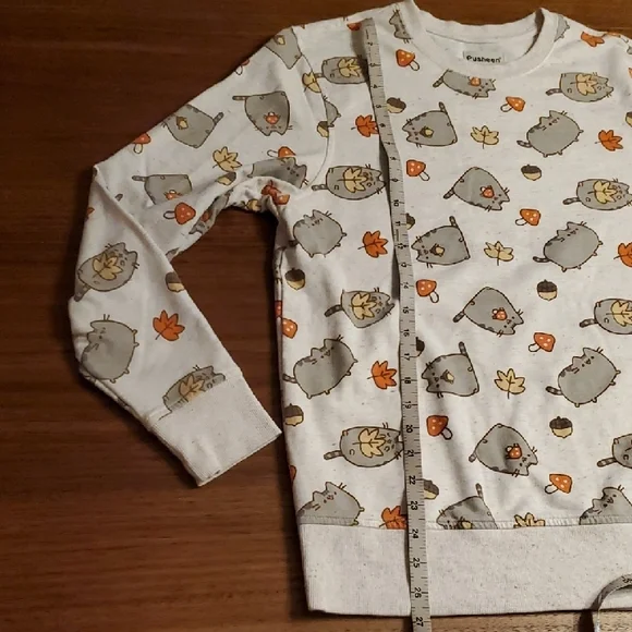 🍄 Pusheen Fall Print Sweatshirt Subscription Box Exclusive 🍁🍂 - Picture 5 of 5